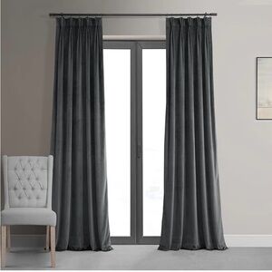 Black Out Drapes pleated velvet.